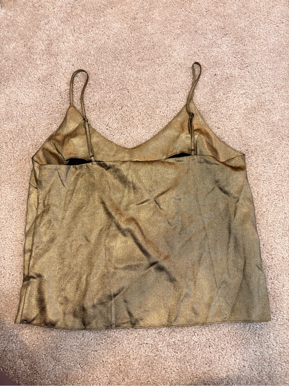 Steve Madden Metallic Gold Camisole Tank - Picture 3 of 5